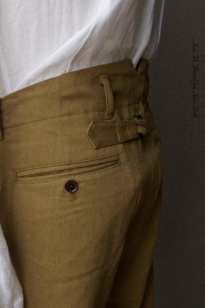 Borough Pants - Cotton Linen Soft Twill - Brownish Khaki - 30, 32, 34, 36, 38