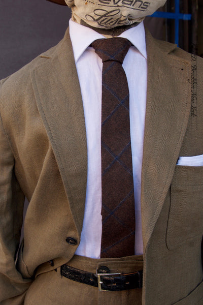 Chris Two Button Blazer -Khaki Linen- M, L, XL