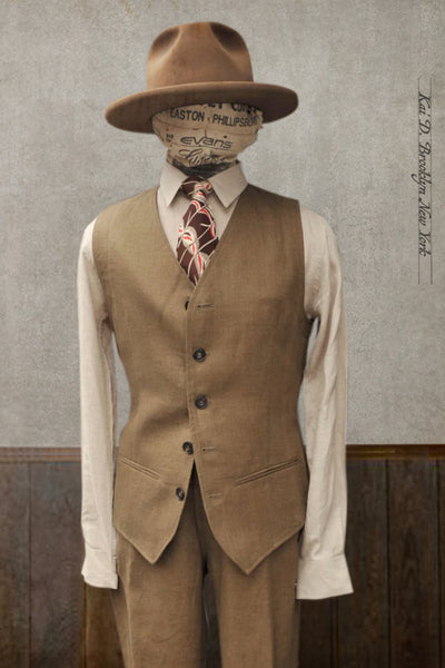Daniel Vest - Khaki LInen - L