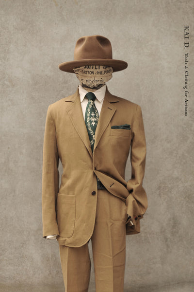 Shoemaker's Jacket - Khaki Cotton Linen - S, M, L, XL