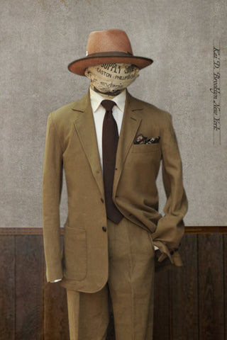 Shoemaker's Jacket - Khaki Cotton Linen - S, M, L