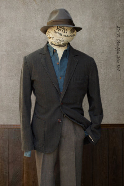 Kiefer Blazer - Over dyed Cotton Herringbone - XS, S, M, L