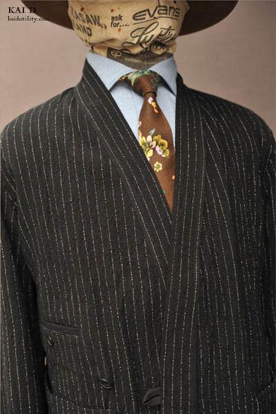 Scarecrow's Jacket - Black Pin - M, L, XL