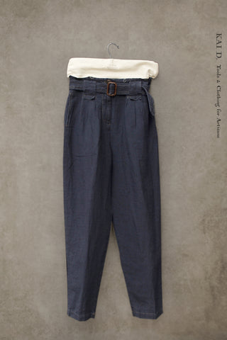 Kaylee Belted Pants - Artist Navy - XS, M, L