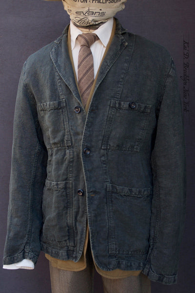 Heavy Linen Laborer Jacket- Overdyed - 50 (NO RETURN)