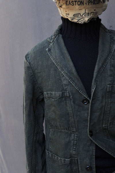 Heavy Linen Laborer Jacket- Overdyed - 42, 44, 48, 50