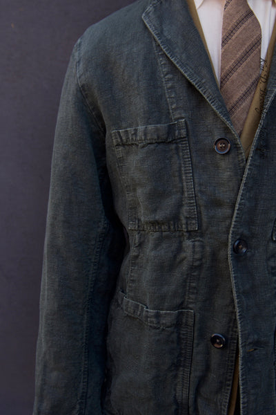 Heavy Linen Laborer Jacket- Overdyed - 50 (NO RETURN)