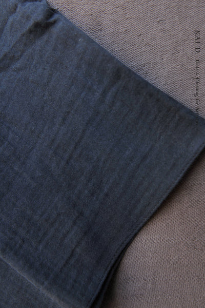 Large Bandana / Head Scarf - Teal Blue Double Gauze