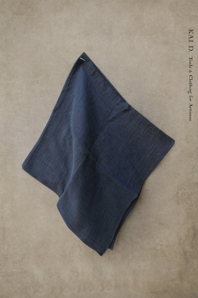 Large Bandana / Head Scarf - Teal Blue Double Gauze