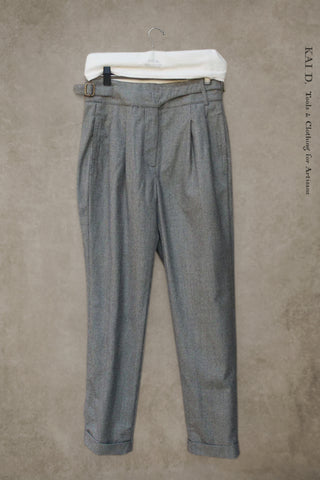 Isa Belted Pants - Tonal Houndstooth - XS,S,  M