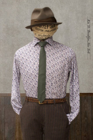 Tuscany Floral Shirt - Lavender/Blue - 40, 42, 44