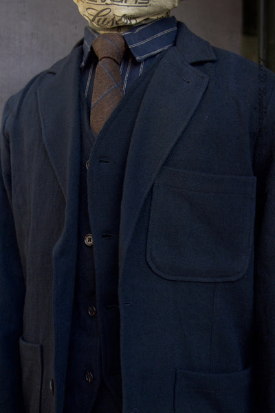 Lindbergh Two Button Blazer - Soft Wool - Navy - S, M, L