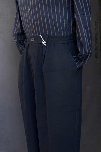 Lindbergh Trousers - Soft Wool - Navy - S, M