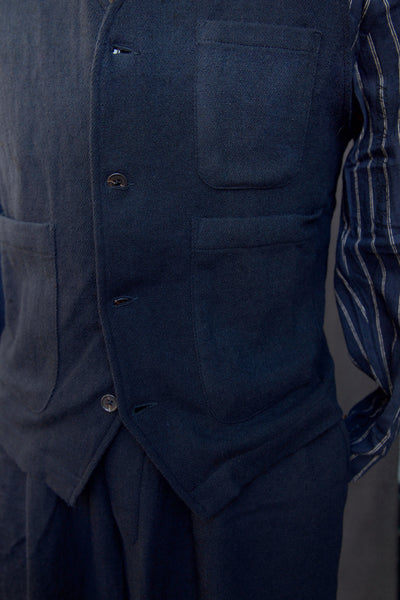 Lindbergh Vest - Soft Wool - Navy - S, M, L, XL, XXL (NO RETURN)