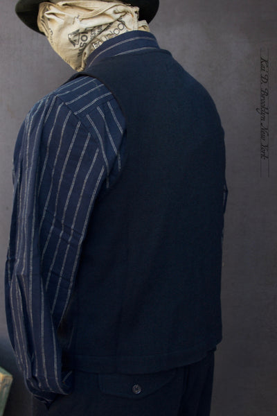Lindbergh Vest - Soft Wool - Navy - S, M, L, XL, XXL (NO RETURN)