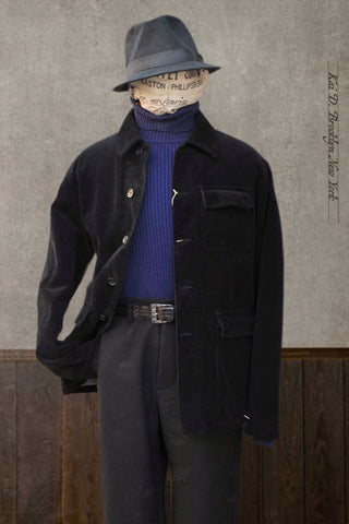 Lined Corduroy Work Jacket - Black - 42 (S), 44 (M), 48 (XL) (NO RETURN)