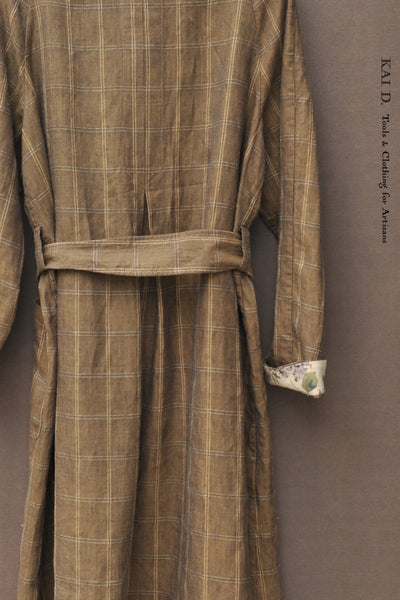 Anthropologist Coat - Dusty Brown linen- S, M