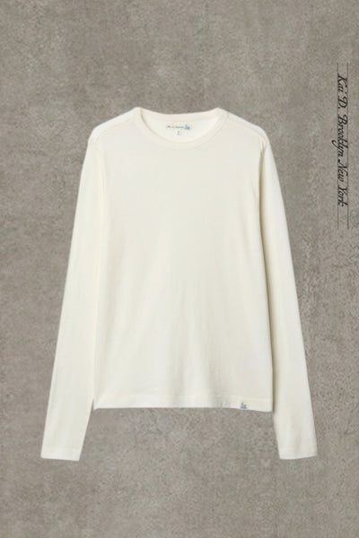 Long Sleeve Cotton Cashmere Tee - Nature - M, L, XL
