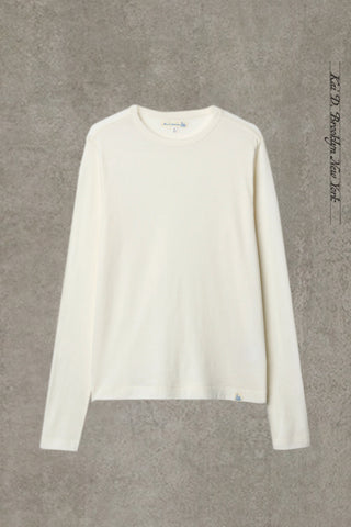 Long Sleeve Cotton Cashmere Tee - Nature - M, L, XL