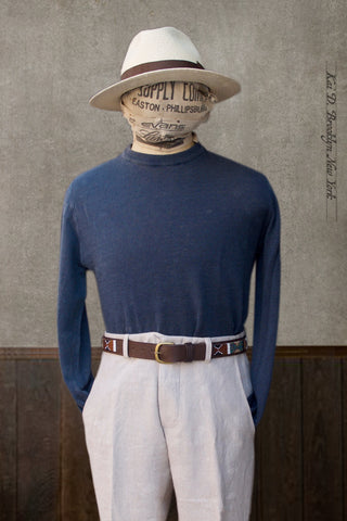 Fine Gauge Linen LS Tee - Pigment Blue - S, XL (NO RETURN)