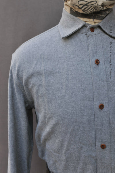 Cassady Shirt (Relaxed Cut)- Light Grey Baby Flannel - S, M, L, XL, XXL