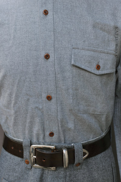 Cassady Shirt (Relaxed Cut)- Light Grey Baby Flannel - S, M, L, XL, XXL