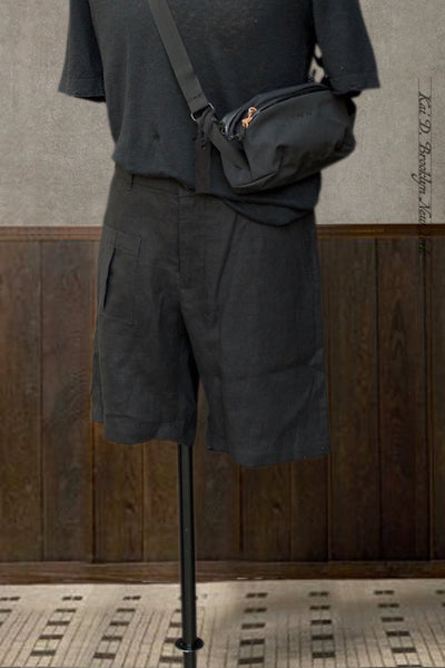 Martin Shorts 2.0 - Japanese Black Linen - 30, 32, 34, 36, 38
