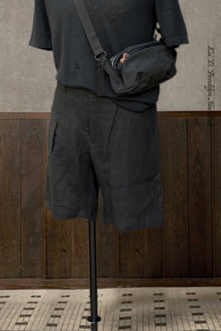 Martin Shorts 2.0 - Japanese Black Linen - 30, 32, 34, 36, 38