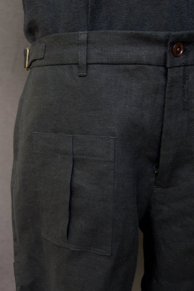 Martin Shorts 2.0 - Japanese Black Linen - 30, 32, 34, 36, 38