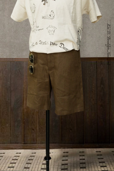 Martin Shorts 2.0 - Japanese Brown Linen - 30, 32, 34, 36, 38