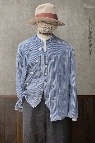 Kai D Utility — Shawl Collar Pioneer Jacket - Dark Indigo - M/L