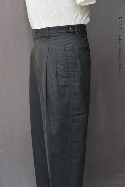 Wide Leg Matisse Pants - Cool Touch Cotton Linen - Slate - 32