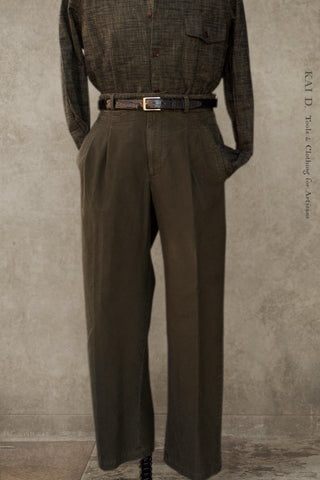 Wide Leg Matisse Pants - Olive Baby Moleskin - 30, 32, 34, 36