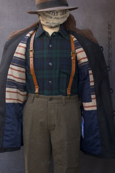 Mackinaw Shawl Collar Wool Coat - Black - M, L (NO RETURN)