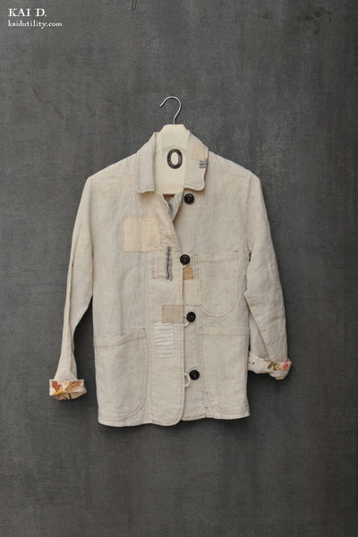 Japanese Linen Mead Jacket - Boro Oatmeal - S
