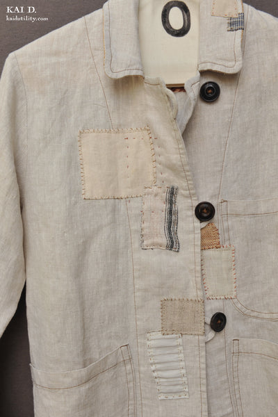 Japanese Linen Mead Jacket - Boro Oatmeal - S