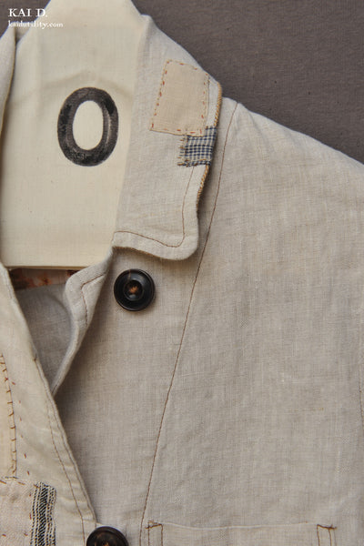 Japanese Linen Mead Jacket - Boro Oatmeal - S