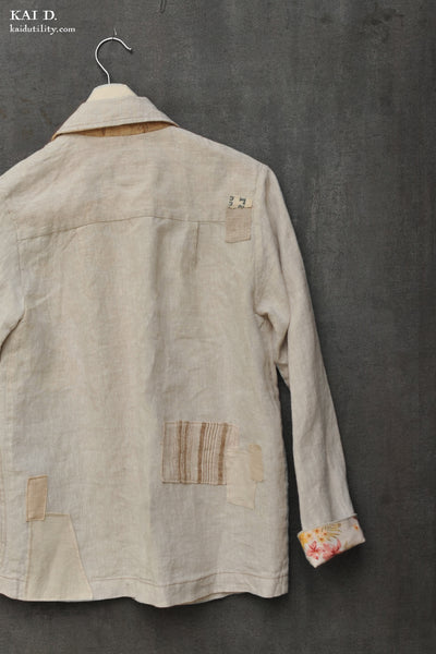 Japanese Linen Mead Jacket - Boro Oatmeal - S