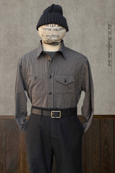 Mechanic Shirt - Powerloom Dobby Stripe - 3(M), 4(L)