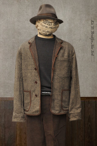 Meeker Jacket - Wool Cashmere Glen Plaid - S, M, L, XL