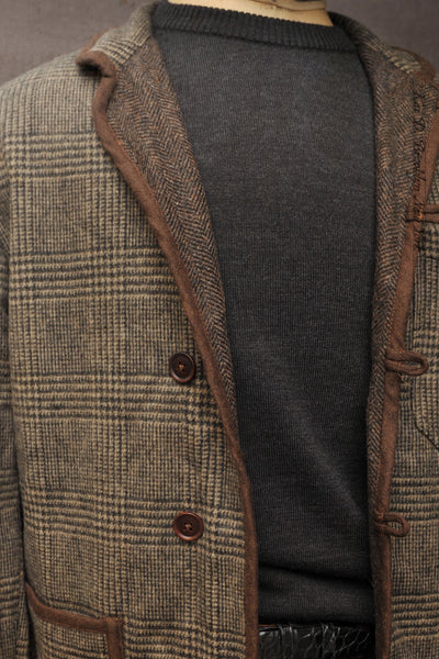 Meeker Jacket - Wool Cashmere Glen Plaid - S, M, L, XL