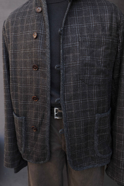 Meeker Jacket - Wool Cashmere Tonal Plaid - M, L (NO RETURN)