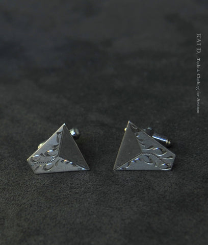 Vintage Silver Cuff Links - Mid Century Modern