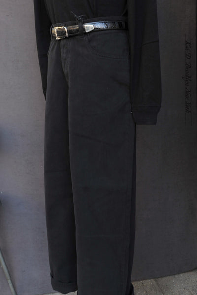 Milan Wide Leg Trousers - Italian Heavy Cotton - M, L