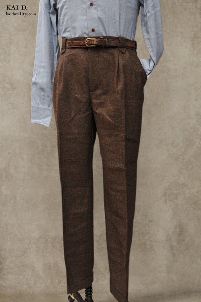 Milford Trousers - Brown Tweed - 36