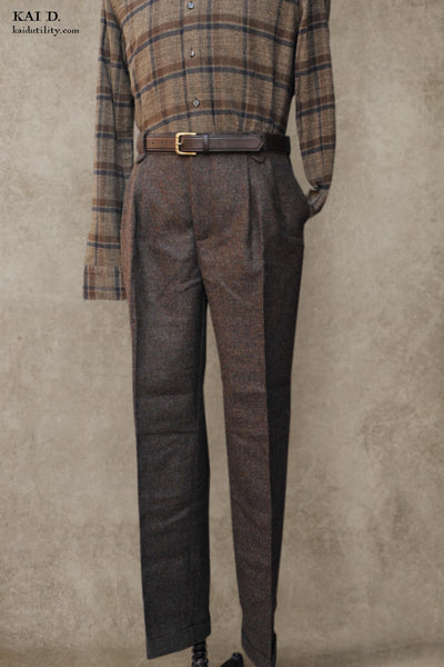 Milford Trousers - Brown Tweed - 36