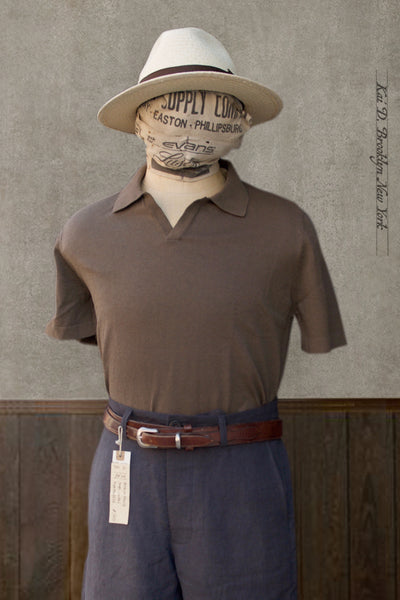 Johnny Collar Polo - Grey Green - XL (NO RETURN)
