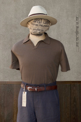 Johnny Collar Polo - Grey Green - XL (NO RETURN)