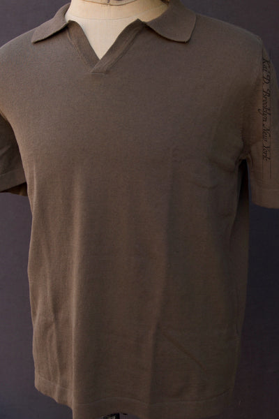 Johnny Collar Polo - Grey Green - XL (NO RETURN)