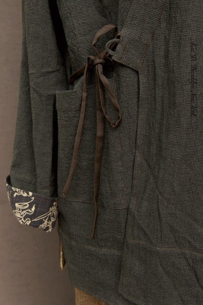 Japanese Farmer Coat - Japanese Seersucker - S, M (NO RETURN)